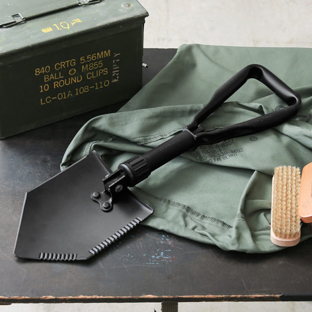 実物 USED 米軍 GI E-TOOL 三つ折 フォールディングショベル ミリタリー