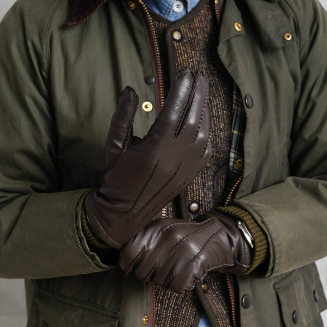 実物 新品 デッドストック チェコ軍 レザーグローブ ブラウン ミリタリー