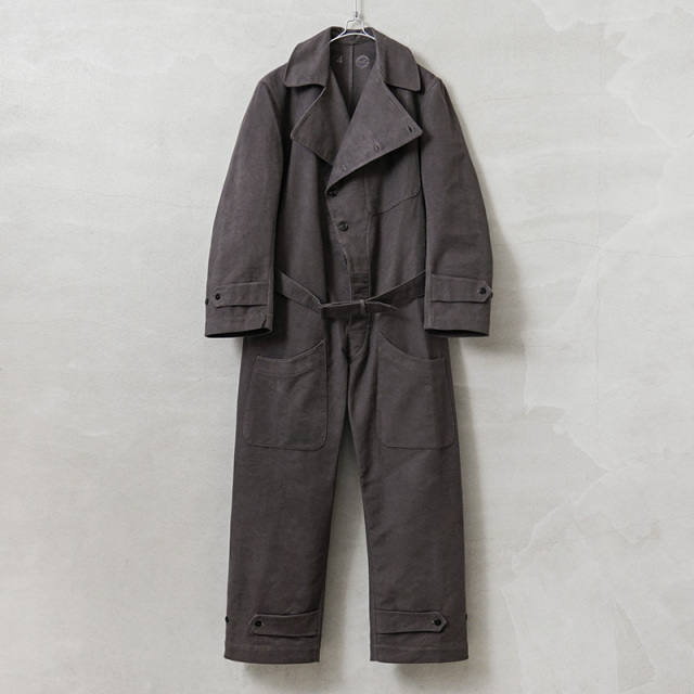 実物 新品 デッドストック イタリア軍 モールスキン カバーオール GRAY