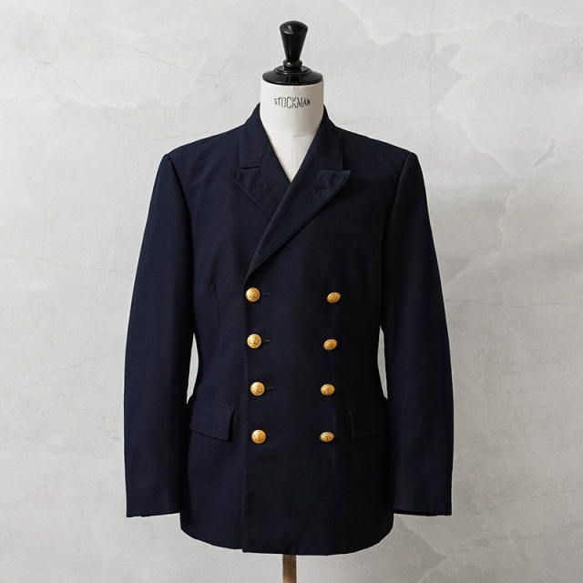 実物 USED スウェーデン海軍 ダブルブレスト ドレスジャケット