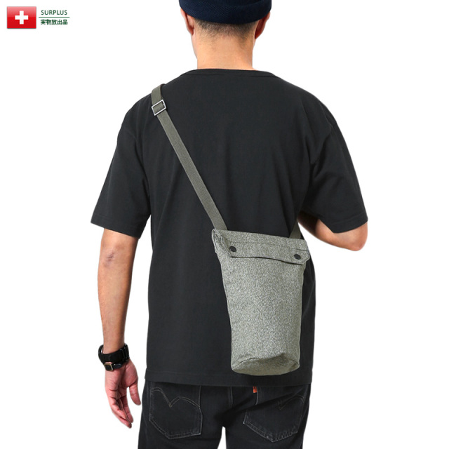 スイス軍 ソルト＆ペッパー ガスマスク ショルダーバッグ ミリタリー