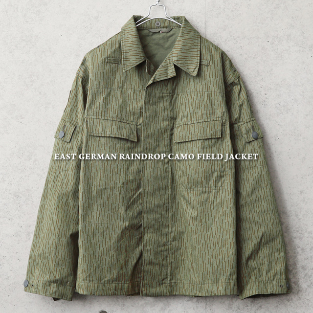 USED 東ドイツ軍 レインドロップカモ フィールドジャケット サイド