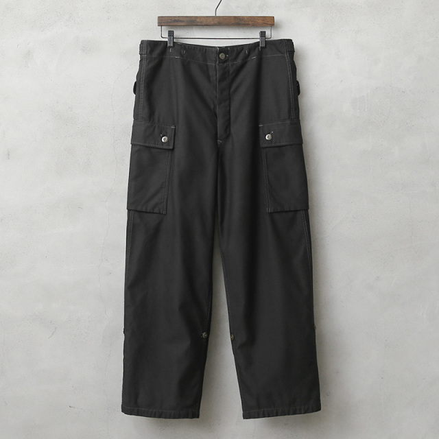 オランダ軍ダッフルフェイスフィールドパンツ86×80サイズ USED オランダ軍 ダブルフェイス フィールドパンツ グレー 軍服