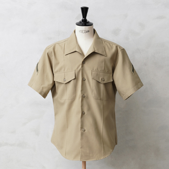 実物 USED 米軍 USMC ショートスリーブ オフィサーシャツ ミリタリー