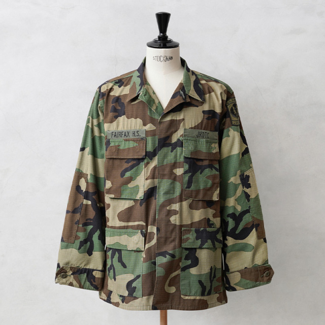 実物 USED 米軍 BDU WOODLAND CAMO ジャケット 後期型 リップストップ