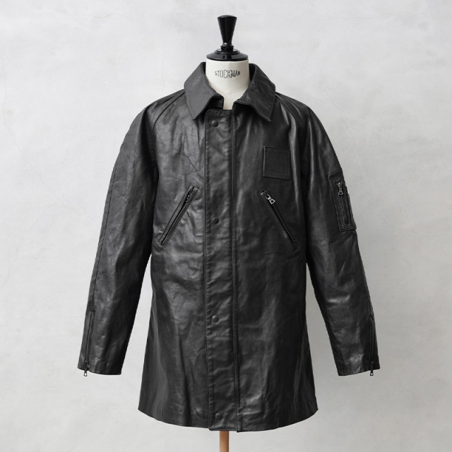 実物 USED イタリア警察 1980～90年代 POLIZIA DI STATO ポリス レザー