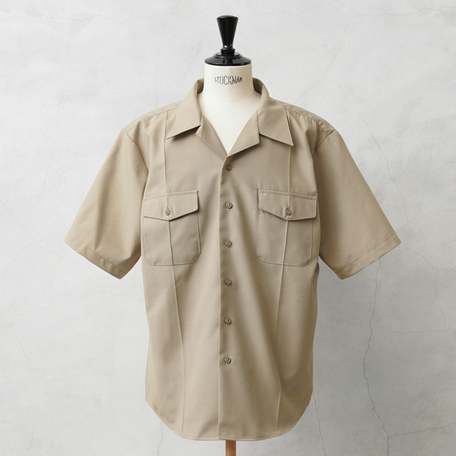 実物 新品 デッドストック 米軍 DSCP S/S サービス ドレスシャツ KHAKI
