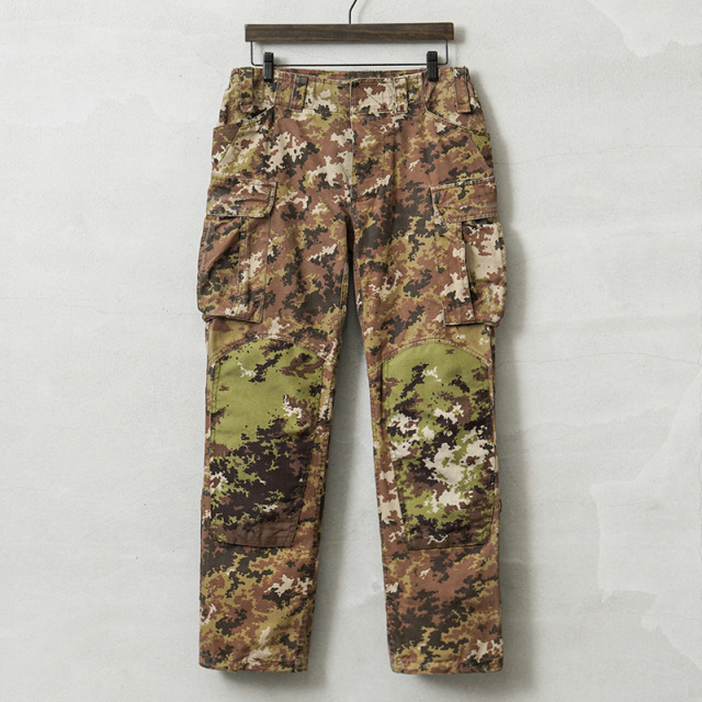 実物 USED イタリア軍 現用 C/NYツイル コンバットパンツ ベジタトカモ