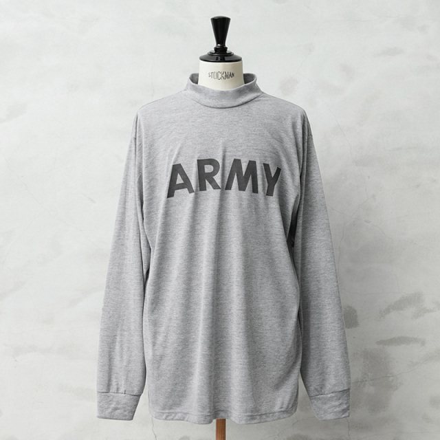 used /army プリントモックネックTシャツ MILITARY（ミリタリー） 実物 USED 米軍 MOCK TURTLENECK 長袖