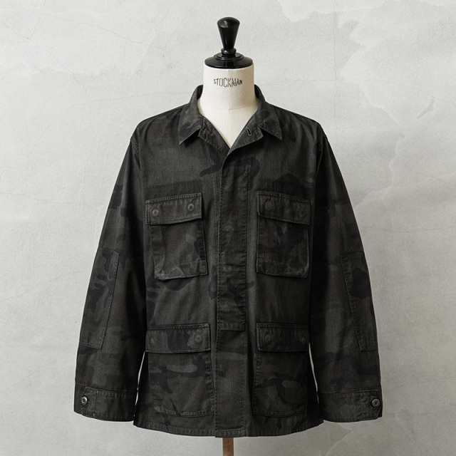 実物 USED 米軍 BDU WOODLAND CAMO ジャケット 後期型 ノンリップ