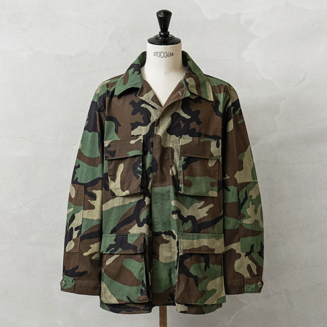 実物 新品 デッドストック 米軍 BDU WOODLAND CAMO ジャケット 前期型