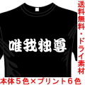 おもしろ漢字Tシャツ 唯我独尊 四字熟語シリーズ 送料無料