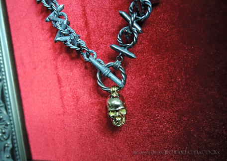 有刺鉄線スカルネックレス BETHLEHEM BLOODLUST