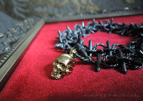 有刺鉄線スカルネックレス BETHLEHEM BLOODLUST