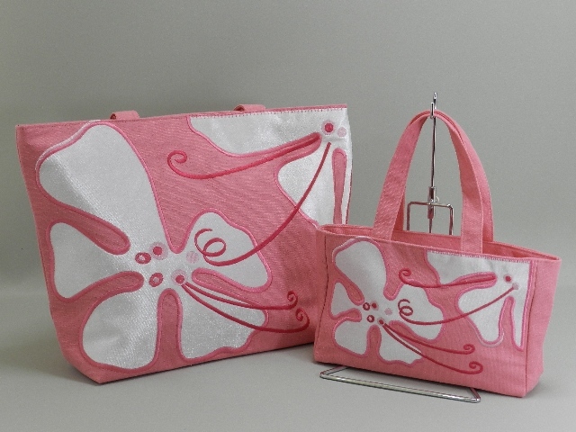 数量限定！！夏色　フラーワートートバッグ　　バッグinバッグ付（ピンク）