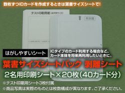 葉書サイズシートパック【剥離シート】