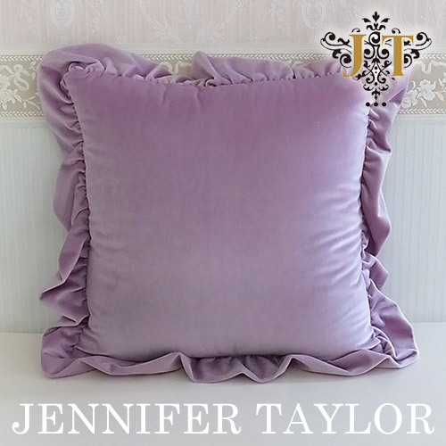 【まとめ買い割引対象品】 ジェニファーテイラー Jennifer Taylor フリルクッション・Bois De Rose