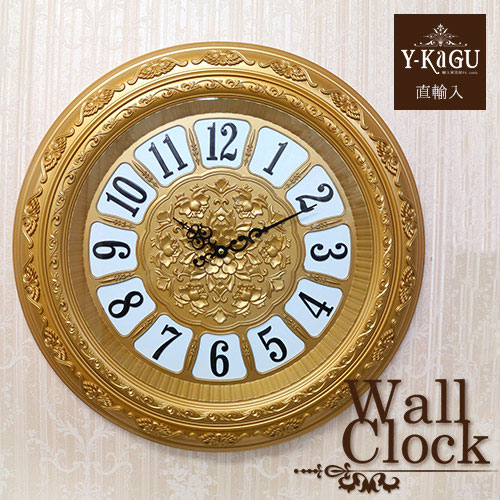 ウォールクロック(壁時計) ロココゴールド