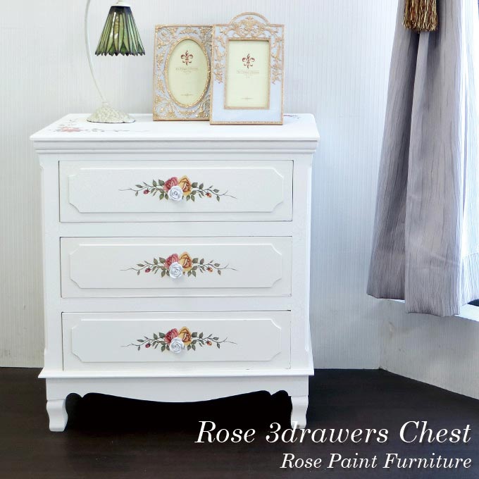 姫家具,姫系,ロココ調,3段チェスト