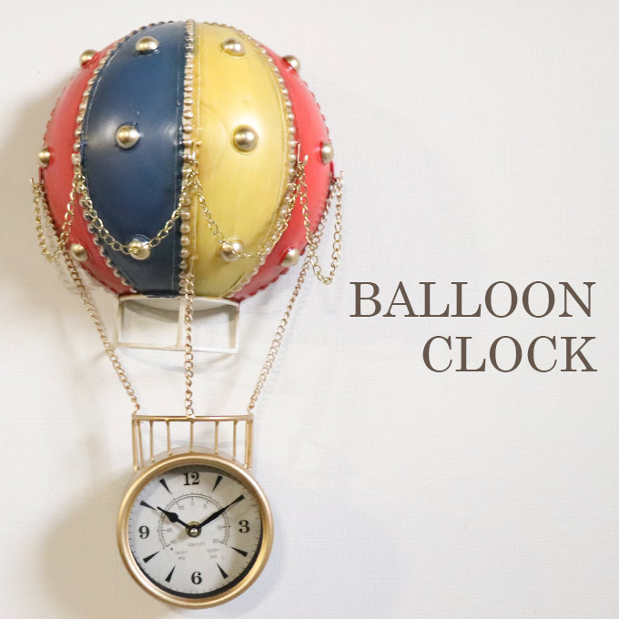 ウォールクロック,壁掛け時計,かわいい,おしゃれ,子供部屋,バルーンクロック,マルチカラー
