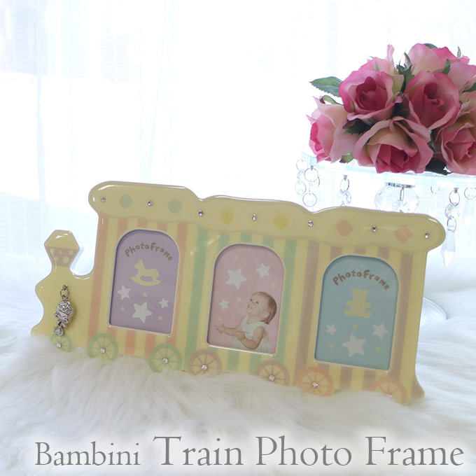 フォトフレーム,大特価,トレインフレーム,ミルキー,3枚用,かわいい,出産祝い
