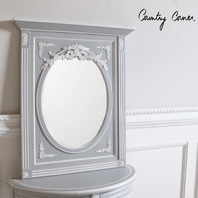 壁掛けミラー,壁掛け鏡,カントリーコーナー,フレンチ