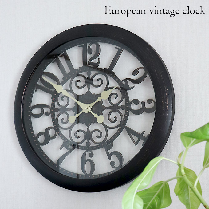 壁掛け時計,ウォールクロック,ヨーロピアン,ヴィンテージ