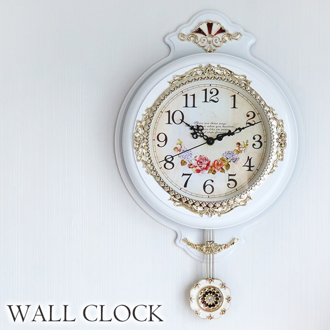 時計,振り子時計,壁掛け,ホワイト