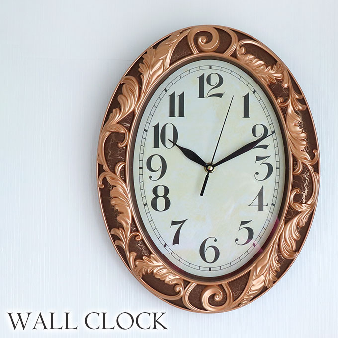 時計,壁掛け時計,ロココ,ブラウン