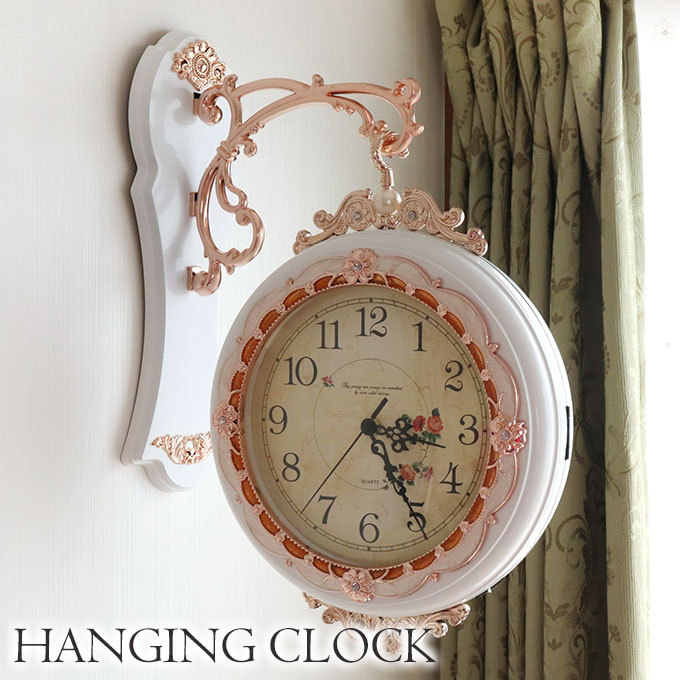 時計,両面時計,壁掛け,ホワイト