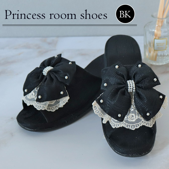 スリッパ,ルームシューズ,ヒール付き,ブラック