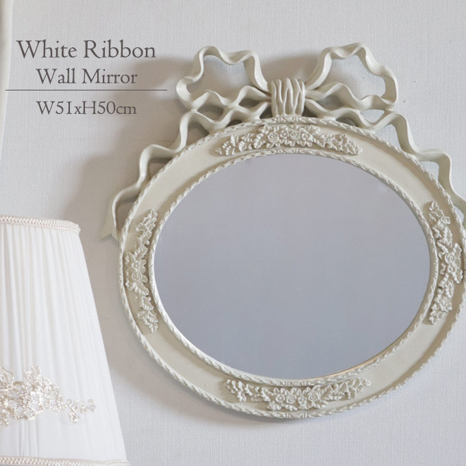 鏡,ミラー,ウォールミラー,アンティーク,ホワイト