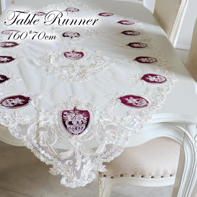 テーブルランナー,テーブルセンター,レース,フレンチ