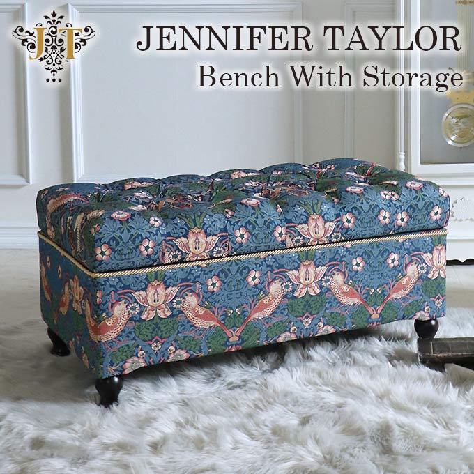 ジェニファーテイラー,収納付きベンチ,イチゴ泥棒