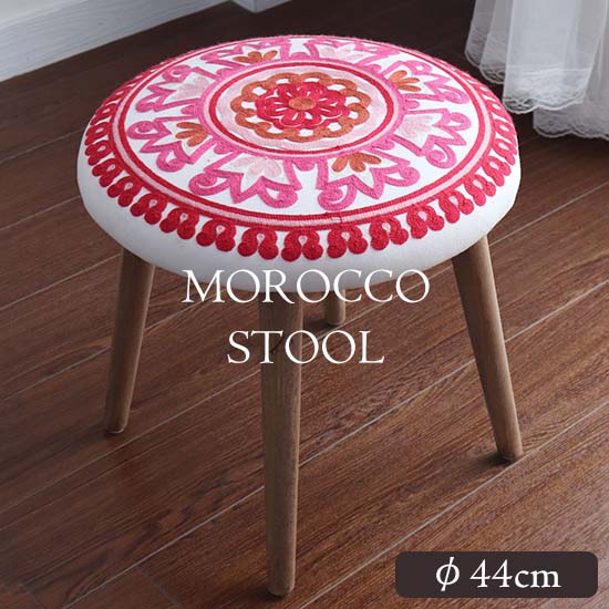 かわいい丸椅子スツール　ピンク輸入家具の通販ショップ-12