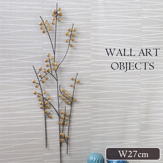 アイアン製 おしゃれな壁掛新芽のモチーフ ゴールド 輸入家具の通販-11