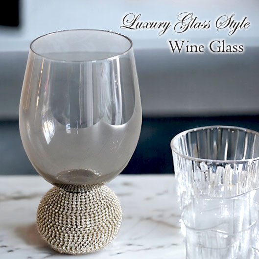 キラキラ輝く ジュエル ワイングラス（ゴールド）-8