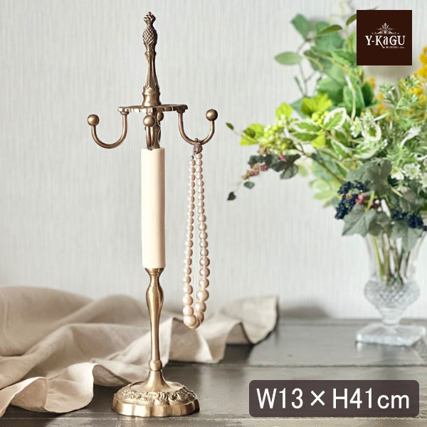 真鍮製,アンティーク調,回転式,ジュエリースタンド,アクセサリーハンガー,ショップ什器,アクセサリースタンド-13