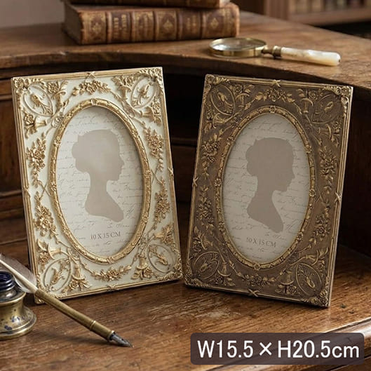 【全2色】 フレンチバロック フォトフレーム(写真立て) エレガントバロック W15.5×H20.5cm-24