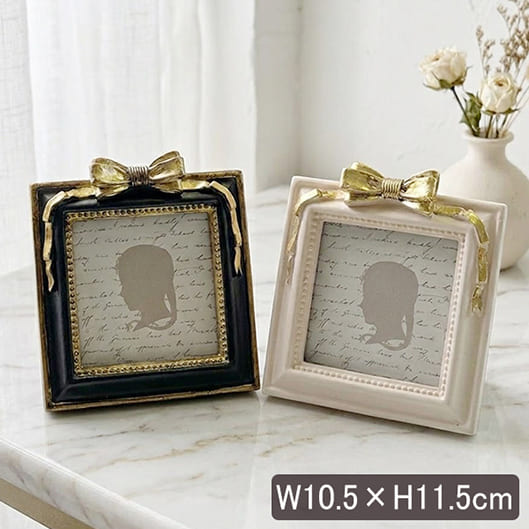 【全2色】 クラシックミニフォトフレーム(写真立て) 】リボンガーランド W10.5×H11.5cm-21