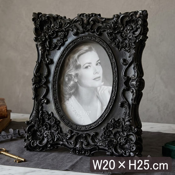 ゴシック調 フォトフレーム(写真立て) ブラック W20×H25cm-6