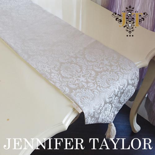 【まとめ買い割引対象品】 ジェニファーテイラー Jennifer Taylor テーブルランナー Haruno-Gray 230×30cm