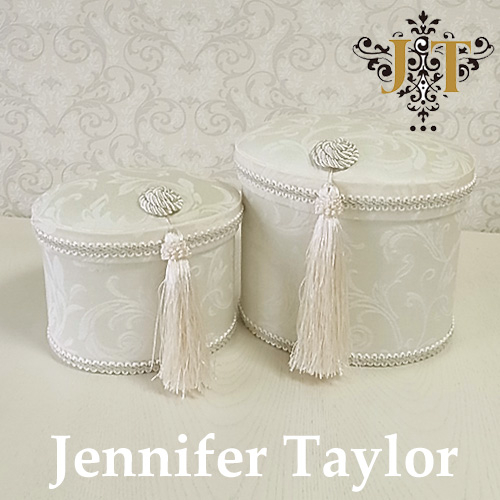 【まとめ買い割引対象品】 ジェニファーテイラー Jennifer Taylor オーバルBOX2P・Florence(WH)
