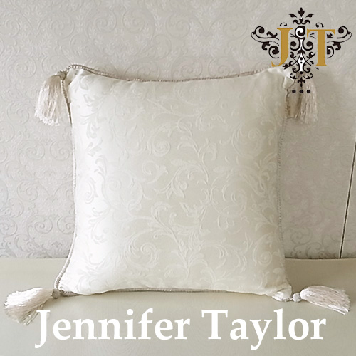 【まとめ買い割引対象品】 ジェニファーテイラー Jennifer Taylorクッション・Florence(WH)