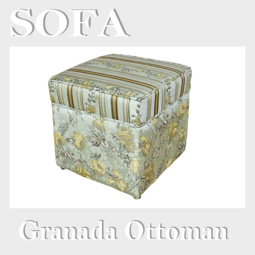 気品あふれるヨーロッパスタイル Spanish Sofa グラナダ ベルディ GRオットマン【送料無料】