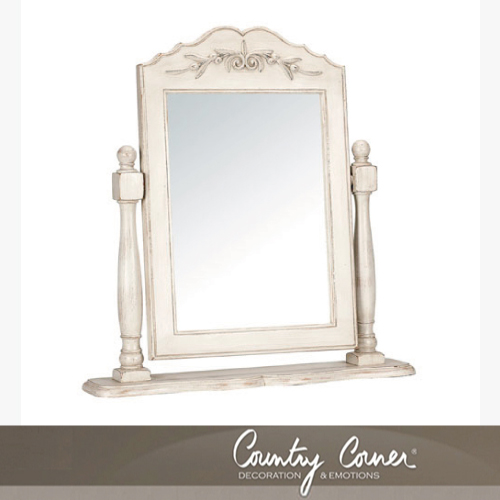 フランス白い家具ロマンティックホワイトファニチャー フランス カントリーコーナー 【Country Corner】 卓上スタンドミラー【送料無料】