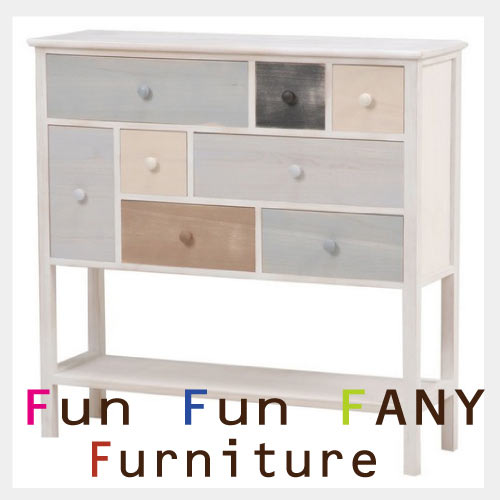  FANY FURNITURE～ファニーファニチャー～ ベーシックカラー下台付きチェスト(ワイド)【送料無料】