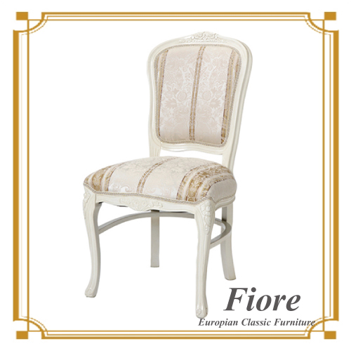  ヨーロピアンクラシックスタイル Fiore～フィオーレ～ ストライプホワイトチェア【送料無料】