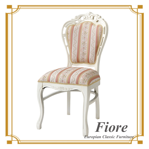  ヨーロピアンクラシックスタイル Fiore～フィオーレ～ ストライプピンクチェアデコ【送料無料】