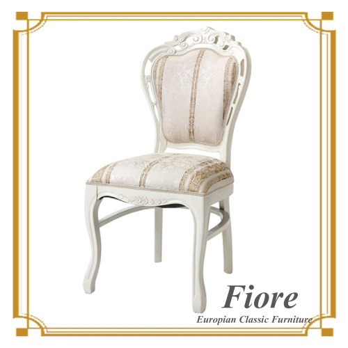 ヨーロピアンクラシックスタイル Fiore～フィオーレ～ ストライプホワイトチェアデコ【送料無料】